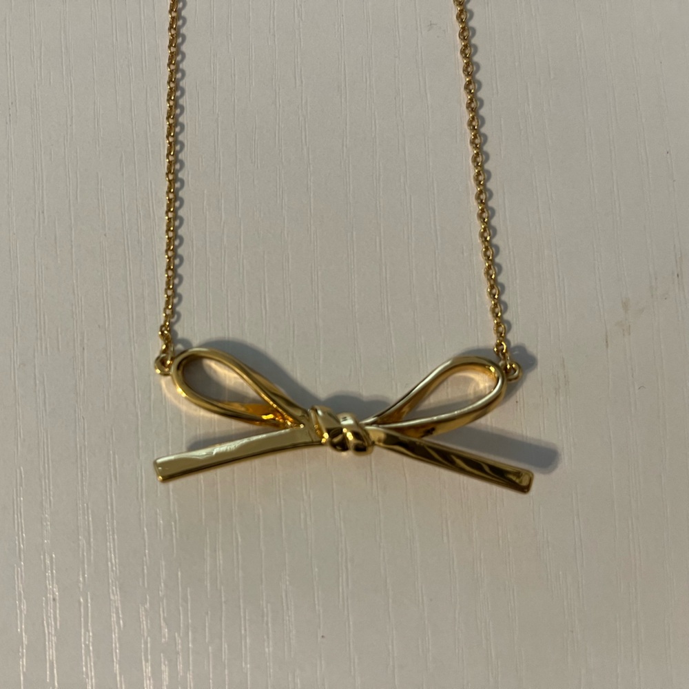 Kate Spade Gold Bow Necklace - NWT